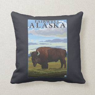 Almofada Cena do bisonte - Fairwell, Alaska