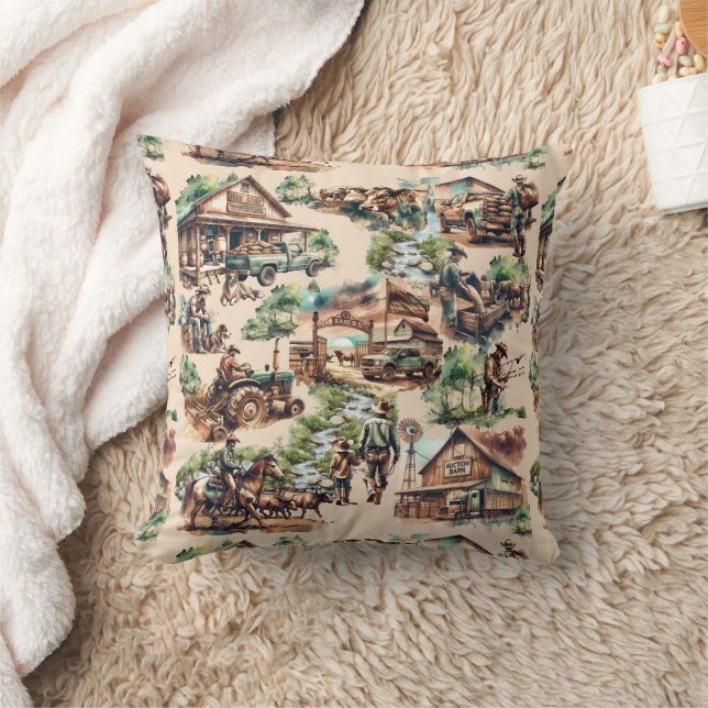 Almofada Cenários de Ranch Ocidental ou de Fazenda do País (Cobertor)