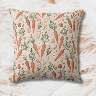 Almofada Cenouras Elegantes Antigas com Flores e Ovos Peque