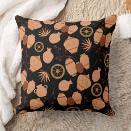 Almofada cerâmica de barro cerâmica potes padrão floral