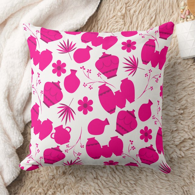 Almofada cerâmica de barro cerâmica potes padrão floral t (Cobertor)