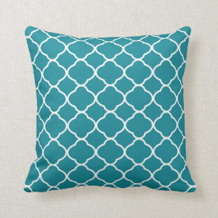 Almofada Cerceta bonito e travesseiro decorativo branco de