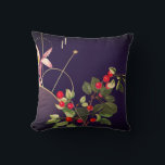 Almofada Cerejas Botânicas De Abstrato de Plum De EggPlant<br><div class="desc">Esse elegante impressão botânico apresenta um design minimalista com camadas de cerejas e elementos botânicos em uma paleta de cor profunda de beringela com sotaques cor-de-rosa, verde e dourados. A composição simples mas na moda apresenta um design de cerejas orgânicas em camadas sobre um fundo abstrato geométrico moderno de formas...</div>