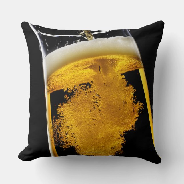 Almofada Cerveja derramado no vidro (Frente)