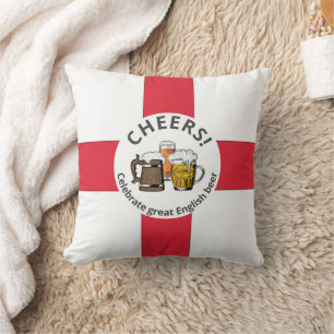 Almofada Cervejas de PAVILHÃO ENGLAND personalizáveis