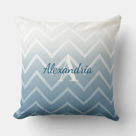 Almofada Céu Azul Chevron Branco
