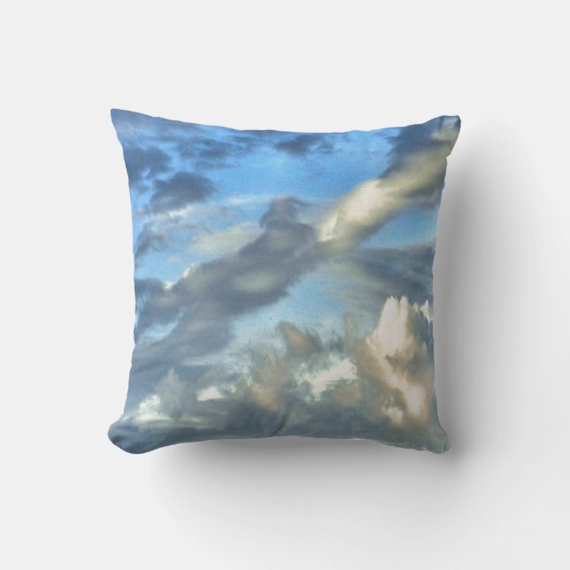 ALMOFADA CÉU AZUL COM NUVENS DRAMÁTICAS: FOTOGRAFIA NATURAL (Frente)