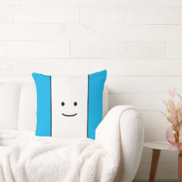 Almofada Céu Brilho Azul White Strips Pequeno Sorriso Face