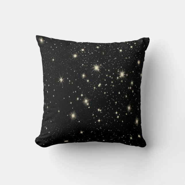 Almofada Céu estrelado das estrelas da noite (Frente)