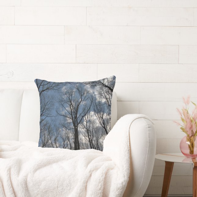 Almofada Céu Nublado das Árvores Poplares, Tulipas Respirat (Sofá)