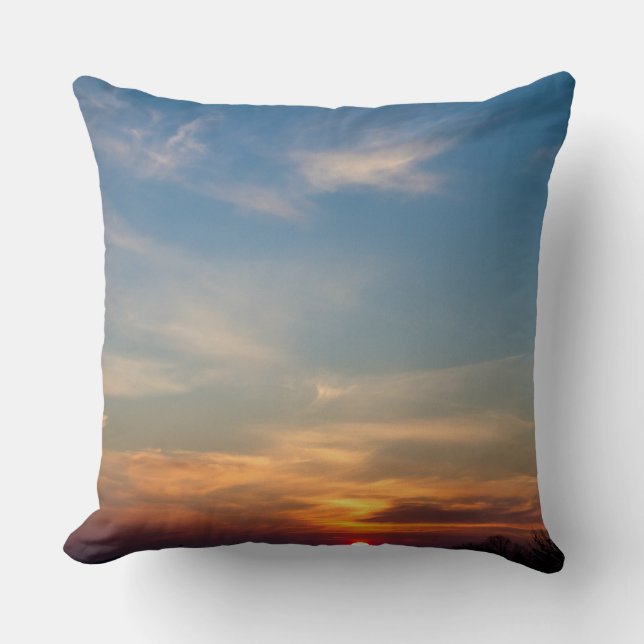 Almofada Céu sunset de inverno (Frente)