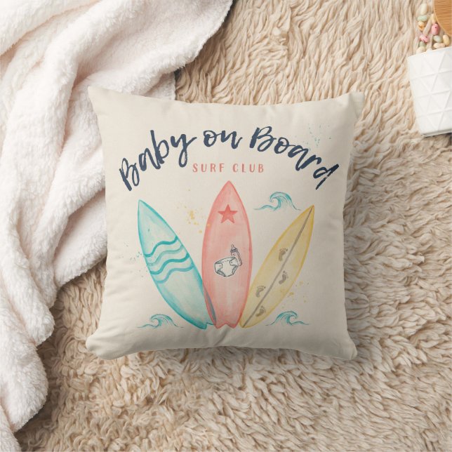 Almofada Chá de Bebê de Prancha de Surf Baby On Board (Cobertor)