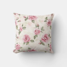Almofada Chá de Bebê de Rosas Rosa Floral