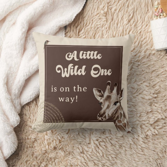 Almofada Chá de Bebê Girafa Boho Safari (Cobertor)