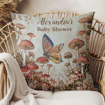 Almofada Chá de fraldas da Natureza da Madeira de Borboleta<br><div class="desc">Melhore o conforto do seu chá de fraldas com nosso Travesseiro decorativo de Chá de fraldas da Floresta Florestal Butterfly. Este travesseiro adorável apresenta um design caprichoso inspirado pela floresta encantadora, adornada com borboletas delicadas, cogumelos charmosos e verde-limpador. Perfeito por adicionar um toque de charme em áreas de assentos ou...</div>