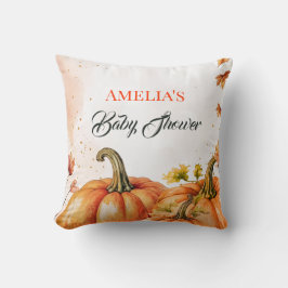 Almofada Chá de fraldas de Aquarela da Abóbora de Queda