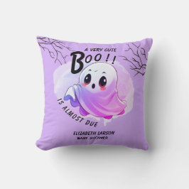 Almofada Chá de fraldas de Boo Halloween Roxo, Festa Custa