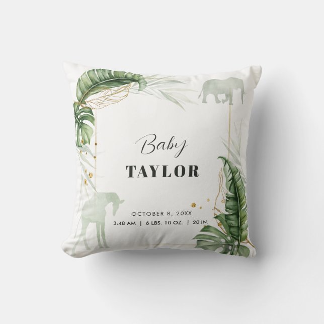 Almofada Chá de fraldas Elefante Safari Giraffe (Frente)