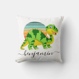 Almofada Chá de fraldas personalizado de dinossauro bonito