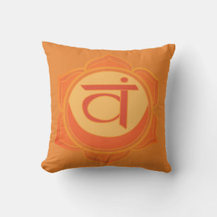 Almofada Chakra alaranjado, coxim da ioga