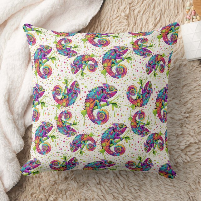 Almofada Chameleon Paint Mantém Estilo de Aquarela Pílula (Cobertor)