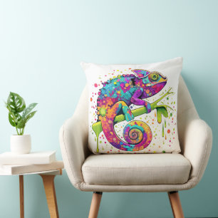 Almofada Chameleon Paint Mantém Estilo de Aquarela Pílula