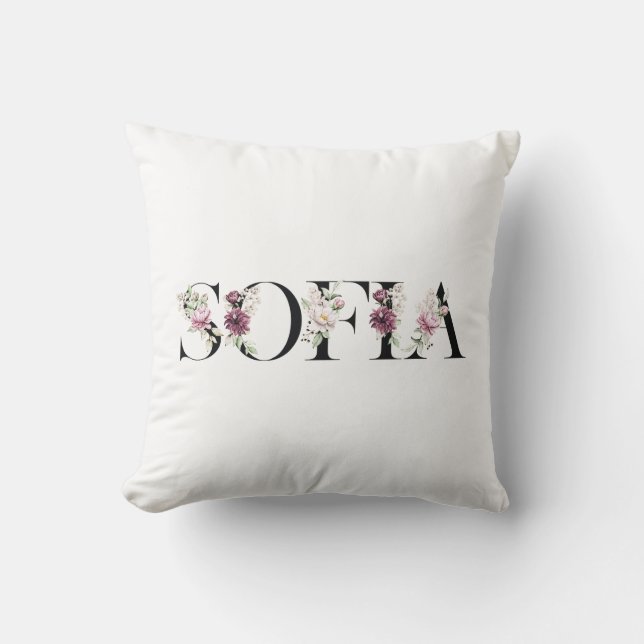 Almofada Chamo-me Sofia. Chamo-me Sofia. (Frente)