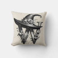 Chapéu Preto de Bruxa Letra W Personalizada Inicia