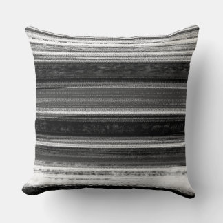Almofada Charcoal Grey Textured Abstract Stripe Pattern