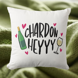 Almofada Chardon Heyyyy Vinho Divertido / Amante de Chardon