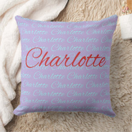 Almofada Charlotte Name Pattern Design