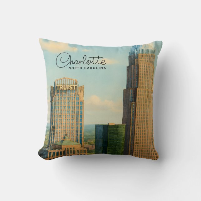 Almofada Charlotte NC Aquarela Horizonte (Frente)