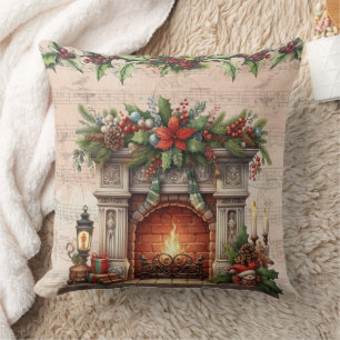 Almofada Charme Parisiense de Natal Aconchegante