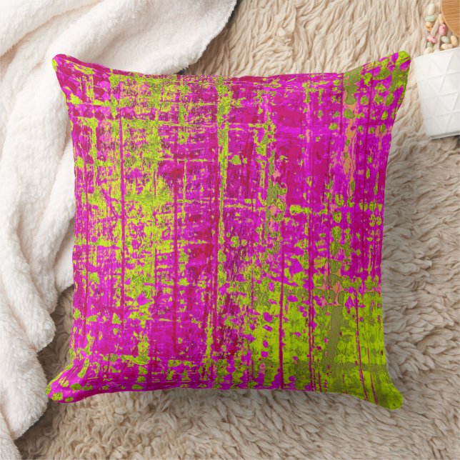 Almofada Chartreuse Beijo Rosa e Abstrato Verde (Cobertor)