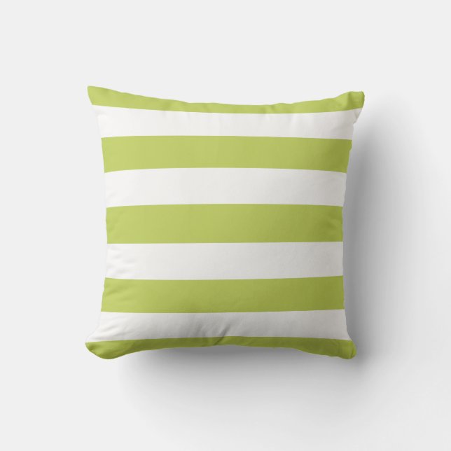Almofada Chartreuse Moderno e Stripes Brancas (Frente)