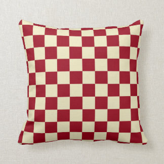 Almofada Checkered Burgundy e Cream