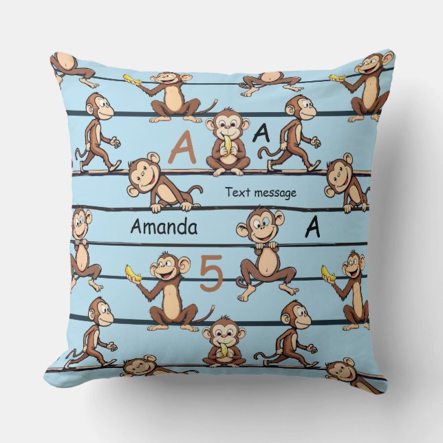 Almofada Cheeky Monkey Pattern (Frente)