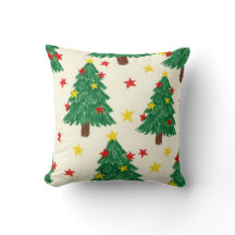 Cheerful Textured Christmas Star Repeating Design