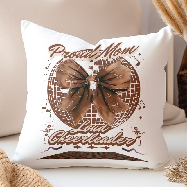 Almofada Cheerleader Louco Mãe Orgulhosa Personalizada (Criador carregado)