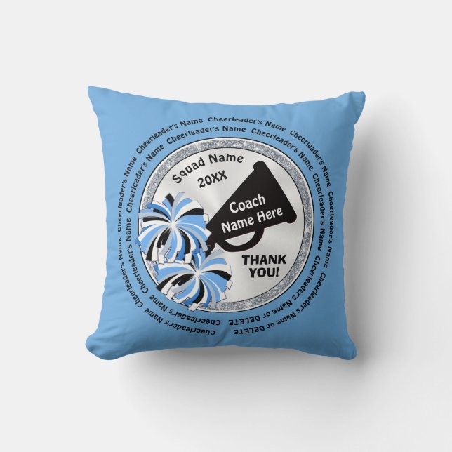 Almofada Cheerleaderes agradecem presentes para treinador d (Frente)
