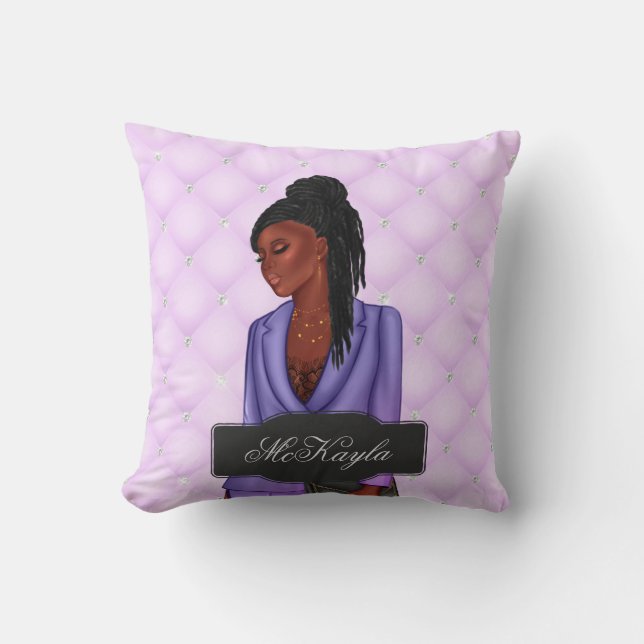 Almofada Chefe de Chefe Afro-Americano Personalizado (Frente)