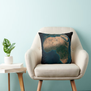Almofada Cheio Terra Do Espaço Acima Do Continente Africano