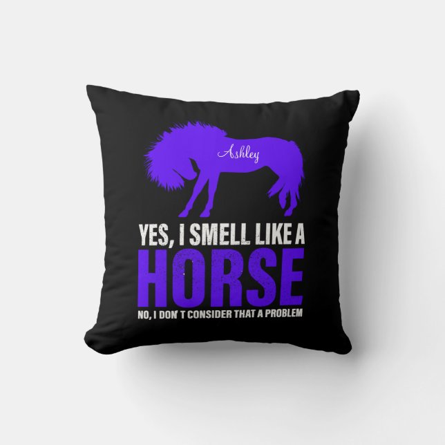 Almofada Cheirar Como Um Cavalo Em Personalizado Real  (Frente)