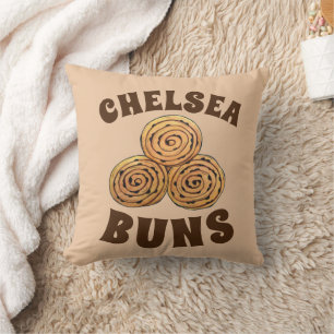 Almofada Chelsea Buns UK Currant Bun British Comida Baking