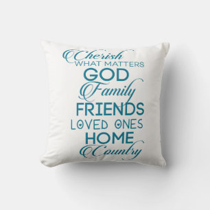 Almofada Cherish O Que Importa Teal
