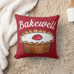 Almofada Cherry Bakewell Tart British Comida UK Patery Baer