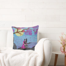 Cherry Blossom Romance Decor Pillow