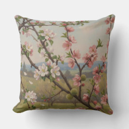 Almofada Cherry Blossom Serenity - Botanical Pillow Art