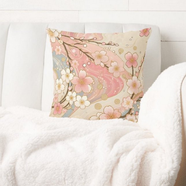 Almofada Cherry Blossoms Floral (Criador carregado)