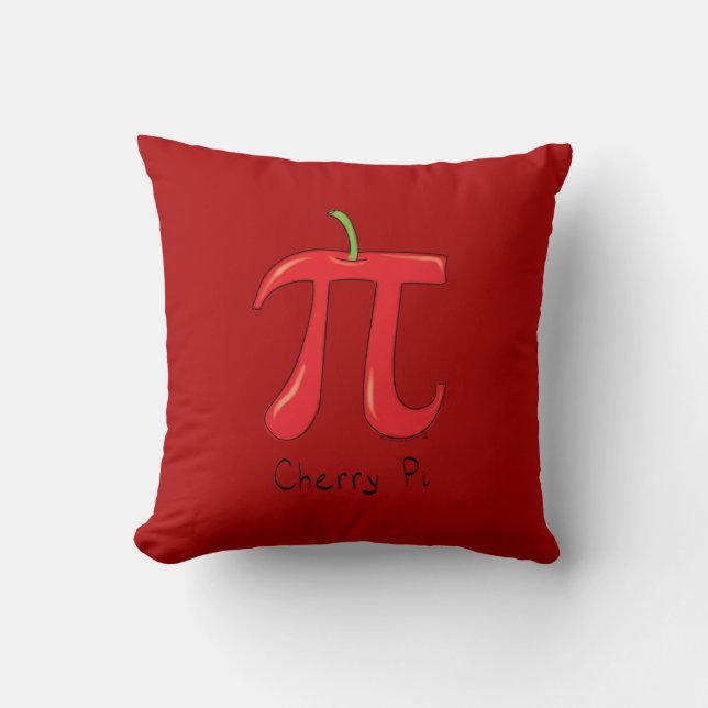 Almofada Cherry Cute Math Pi Day Travesseiro (Frente)